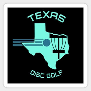 Texas Disc Golf - State Shape Light Green Sticker